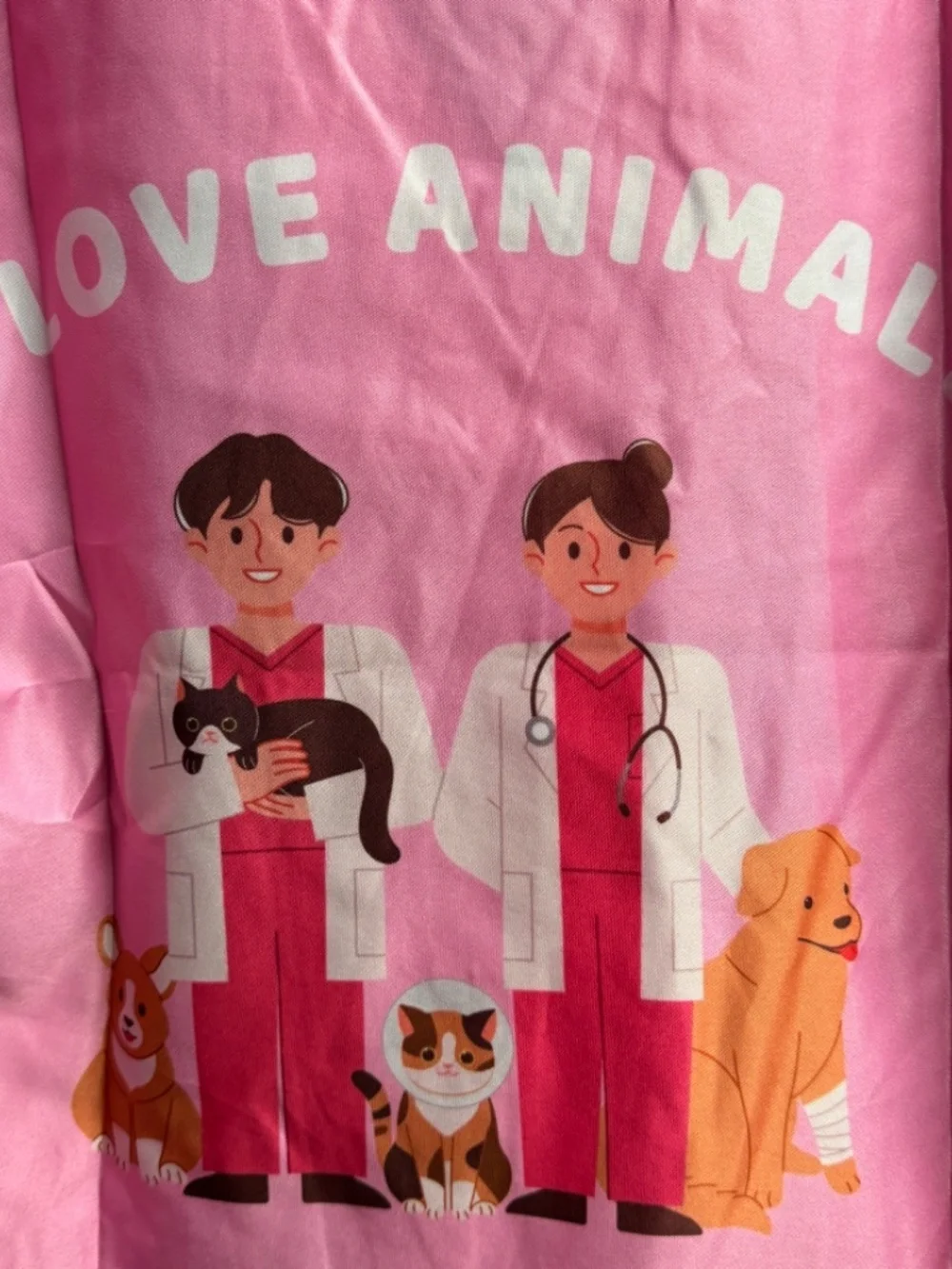 NWOT Kids Pink Veterinarian Costume Jacket One Size Vet Dress Up